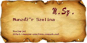 Munzár Szelina névjegykártya